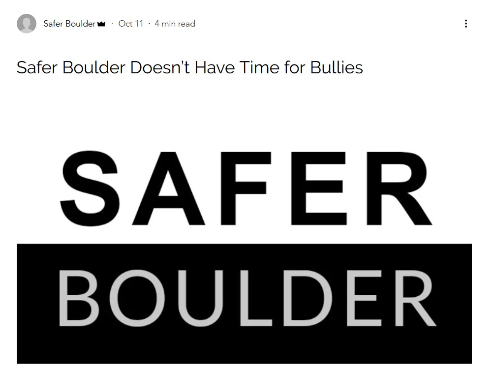 safer boulder no time for bullies